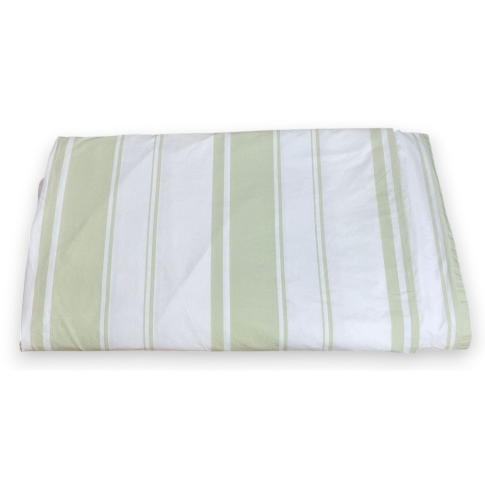 Vintage Rachel Ashwell Shabby Chic Couture Duvet Cover Twin White Green Stripes